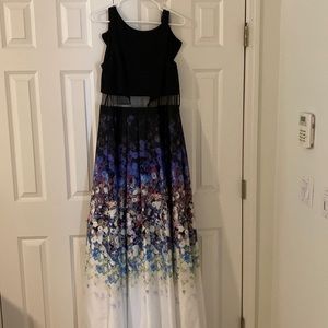 Betsy Adam’s floral mesh formal dress size 14